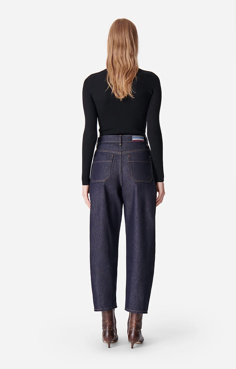 Vanessa Bruno | Caleb High-Rise Barrel Jeans - Indigo Denim - Image 5