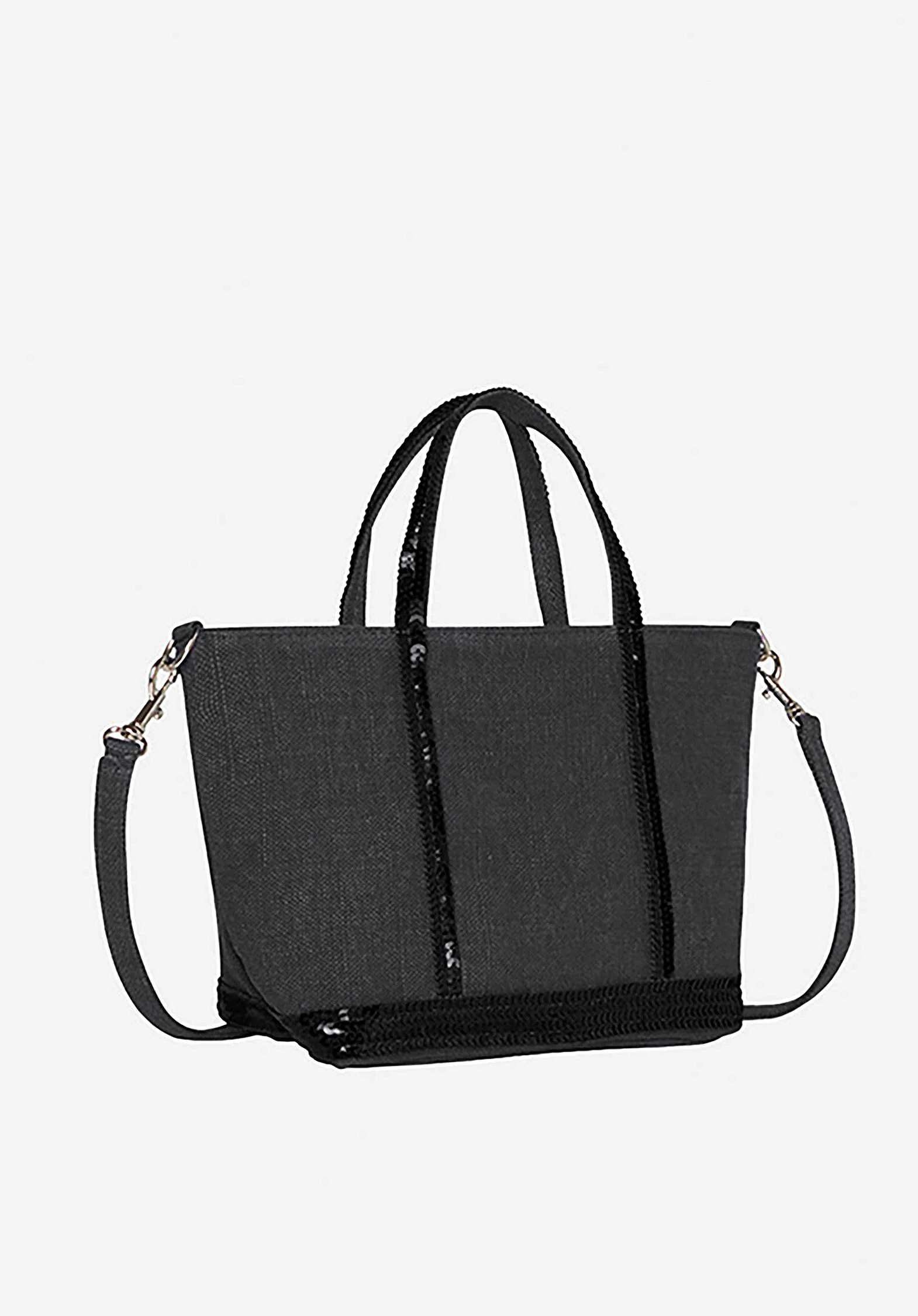 Vanessa Bruno | Mini Cabas Linen Bag - Black - Image 4