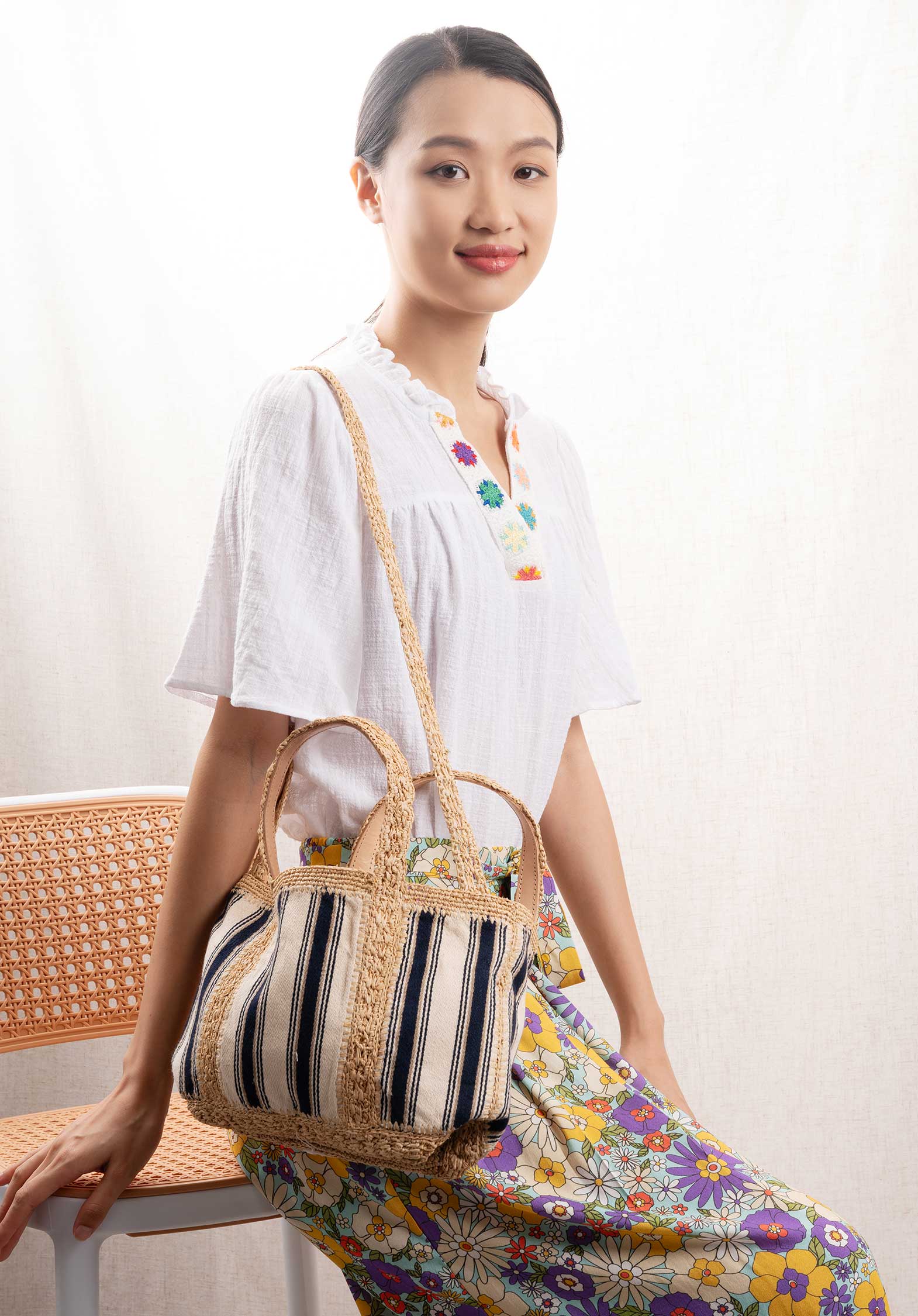 Tote Bag Marine-Creme - Image 4
