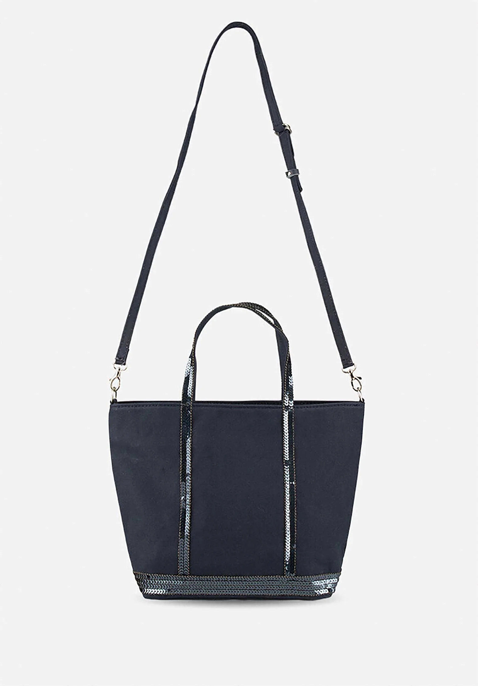 Vanessa Bruno | Compact Cabas Canvas Tote - Sequin Grey Pyrite - Image 3