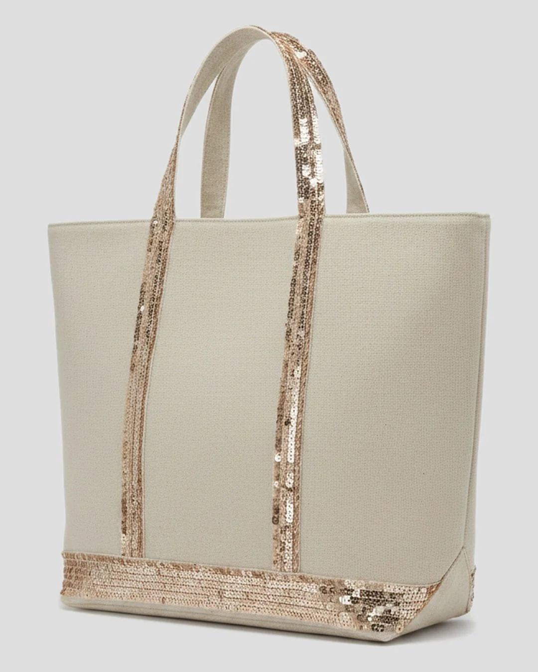 Vanessa Bruno | Linen Sequined Cabas M Tote - Sable