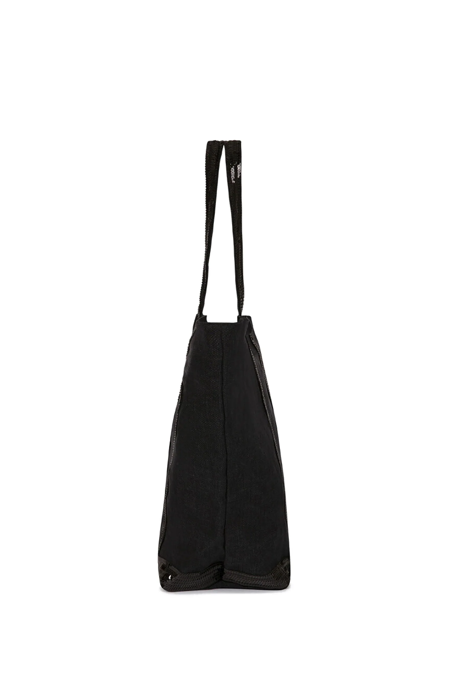 Vanessa Bruno | Linen Cabas Tote Bag - Black - Image 3