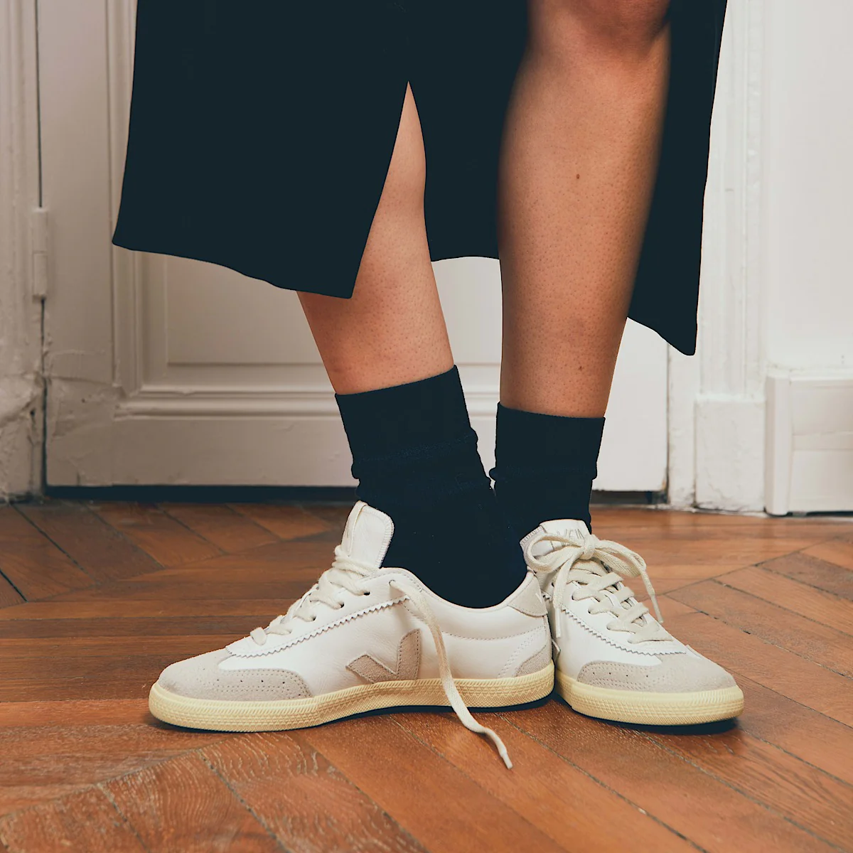 Veja | Volley Sneaker - White & Natural Leather White-Natural - Image 3