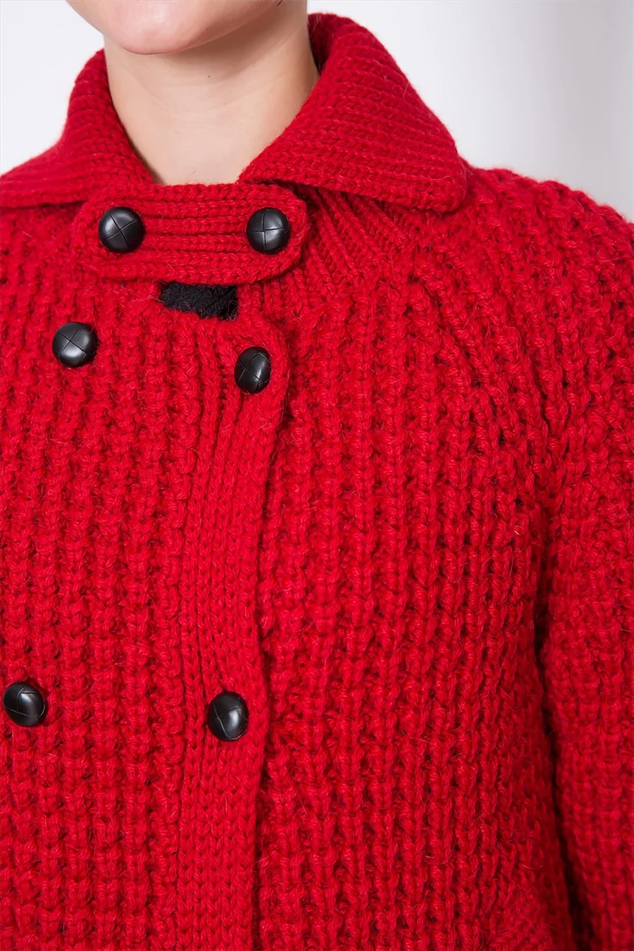 Athe by Vanessa Bruno | Waffle Knit Cardigan - Oversized Cocoon - Image 5