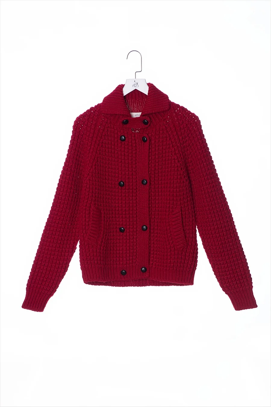 Athe by Vanessa Bruno | Waffle Knit Cardigan - Oversized Cocoon - Image 6