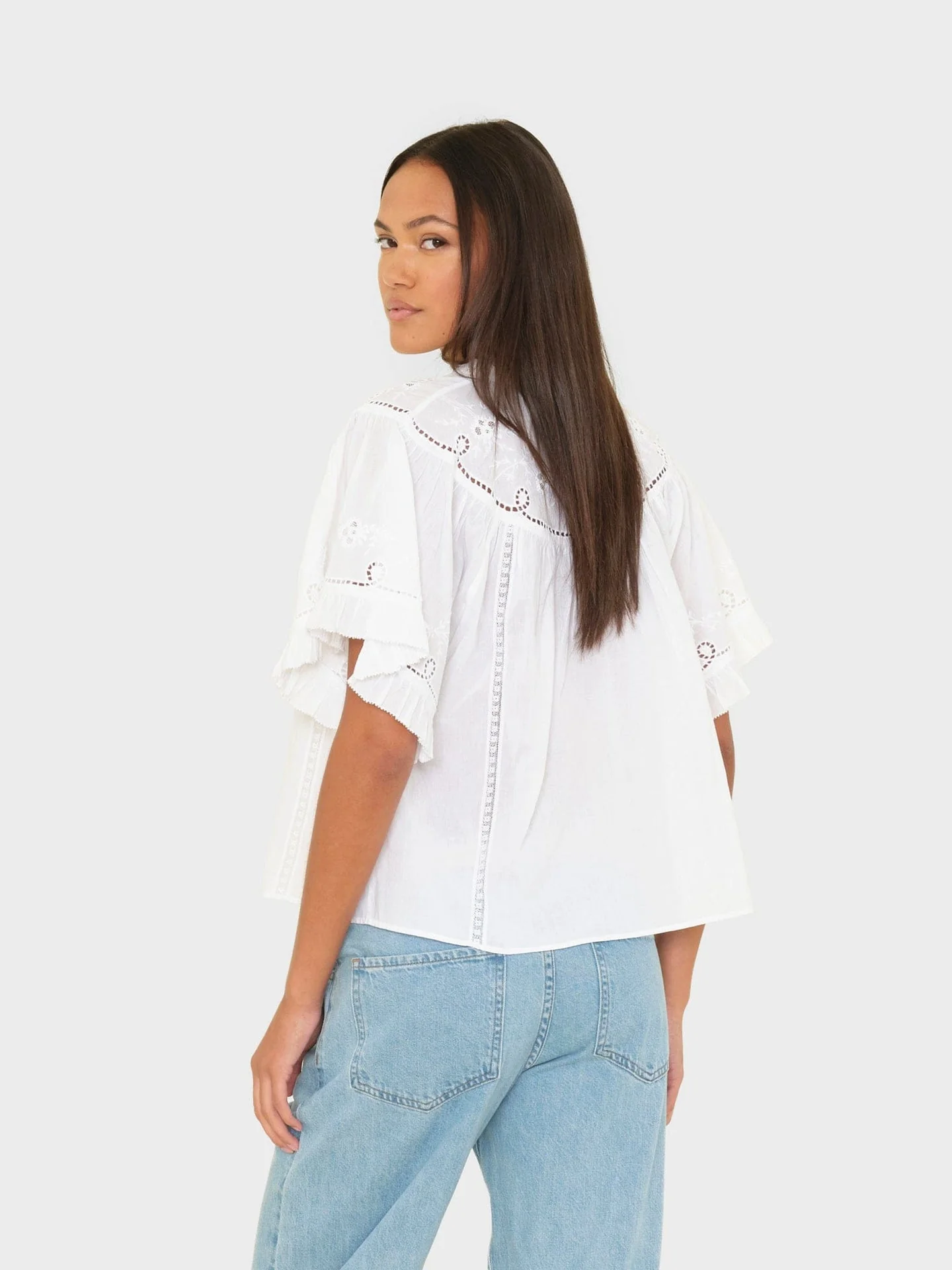 Blouse Mae Shirt White - Image 3