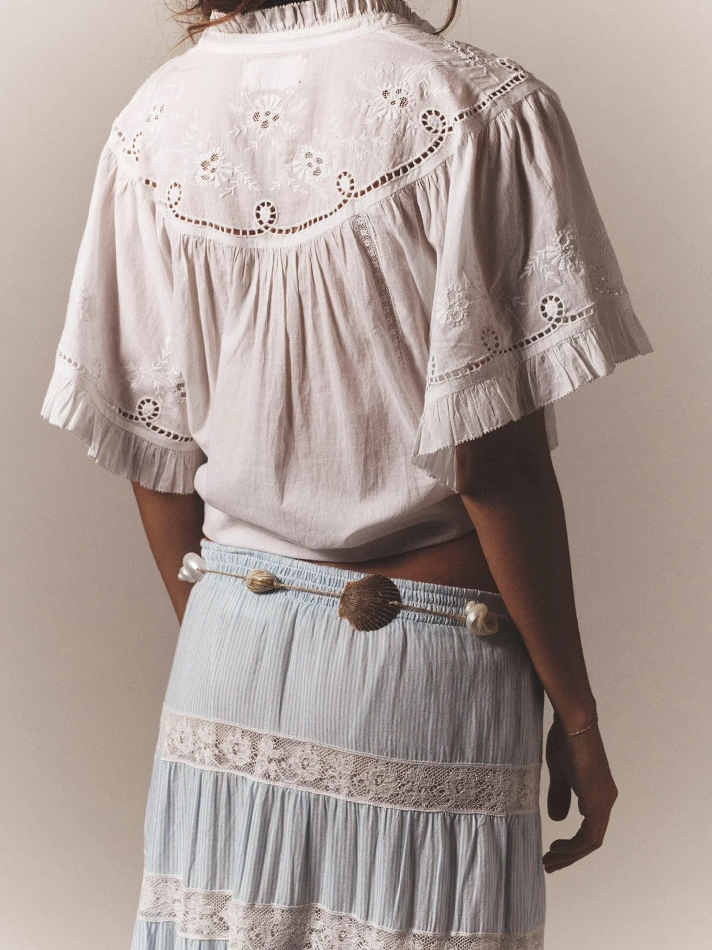 Blouse Mae Shirt White - Image 4