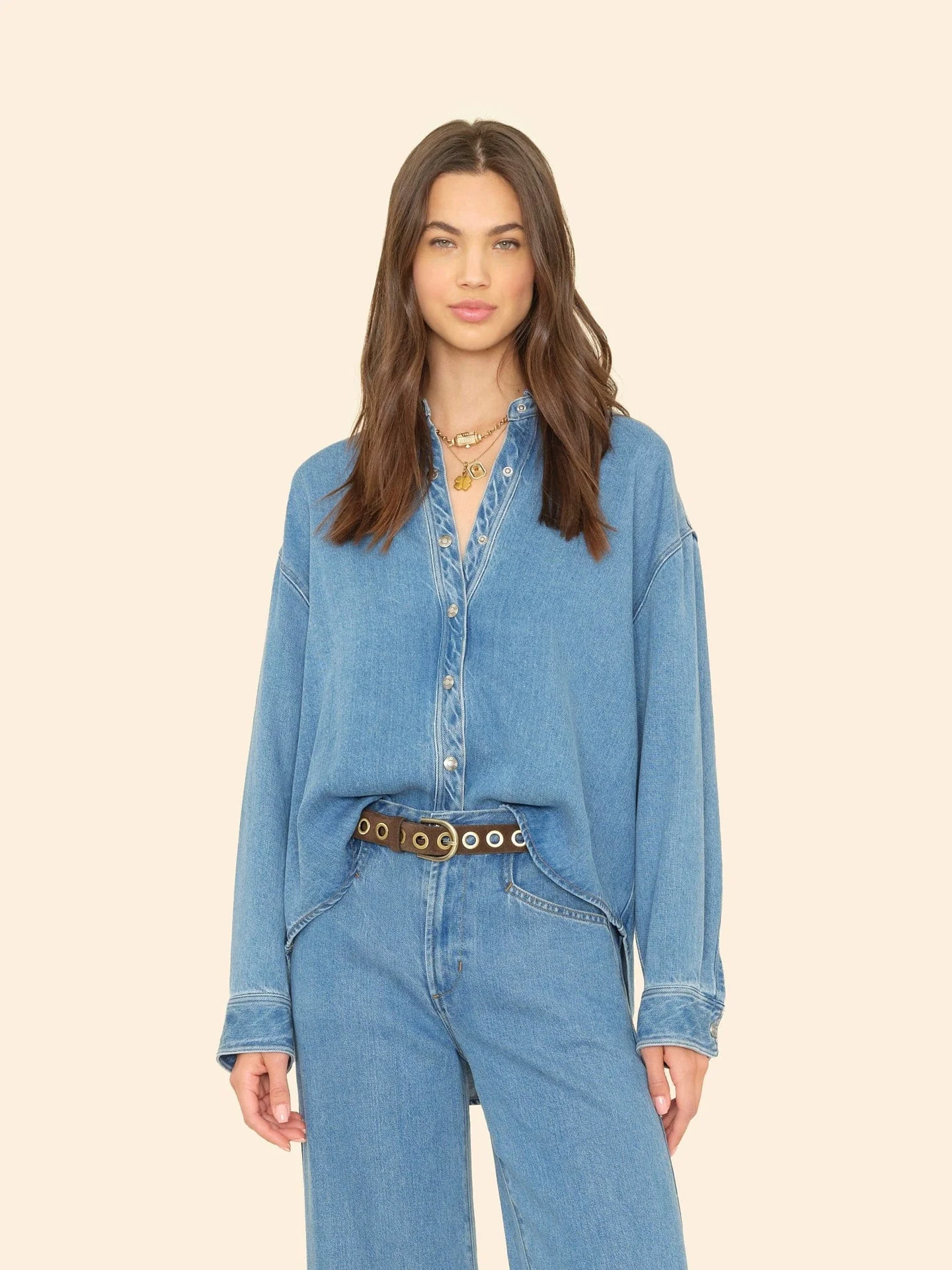 Xirena | Gia Denim Shirt - Lyocell Blue Voyage-Blue