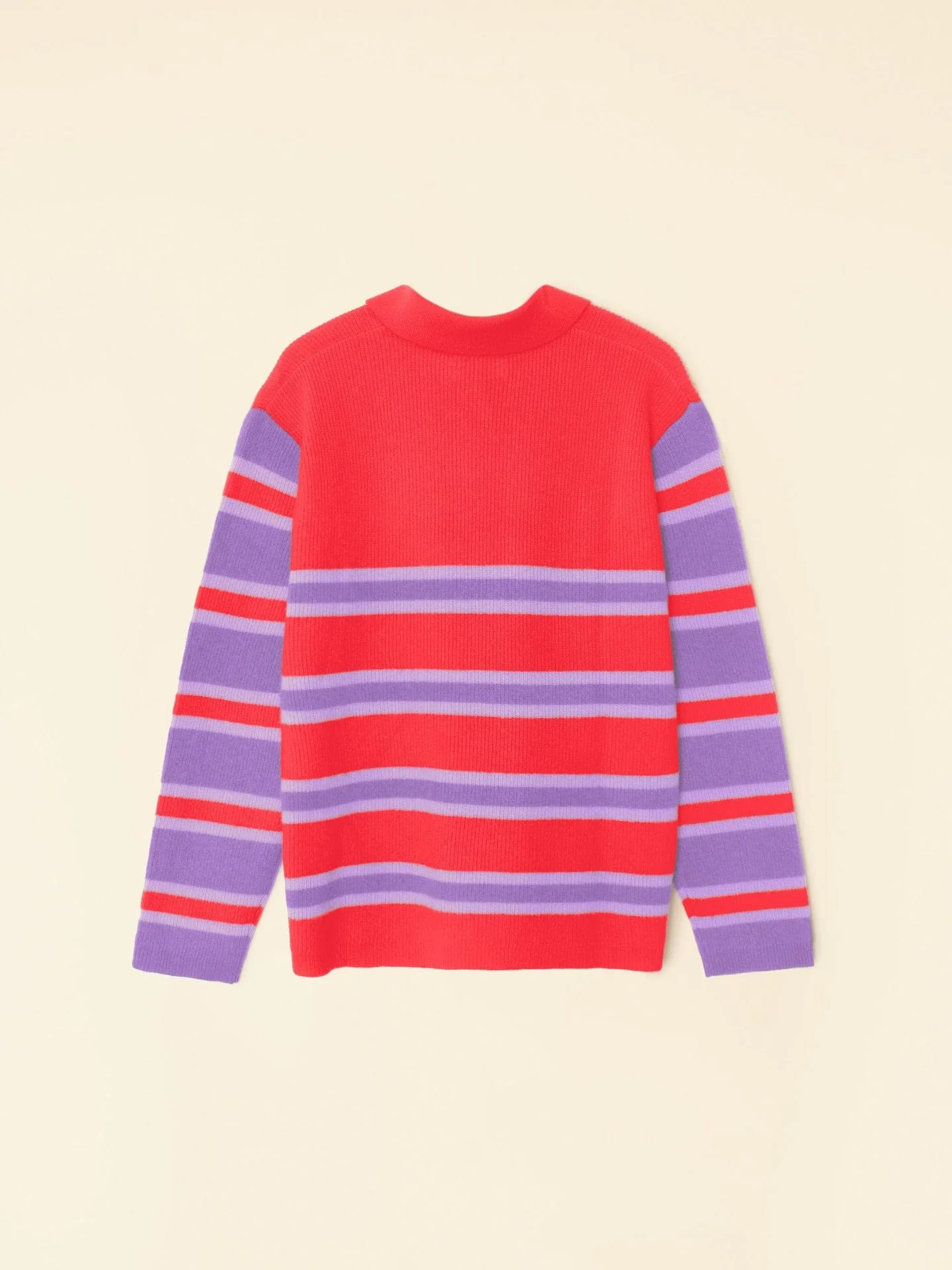 Xirena | Maude Cashmere Henley Sweater - Red-Petals - Image 5