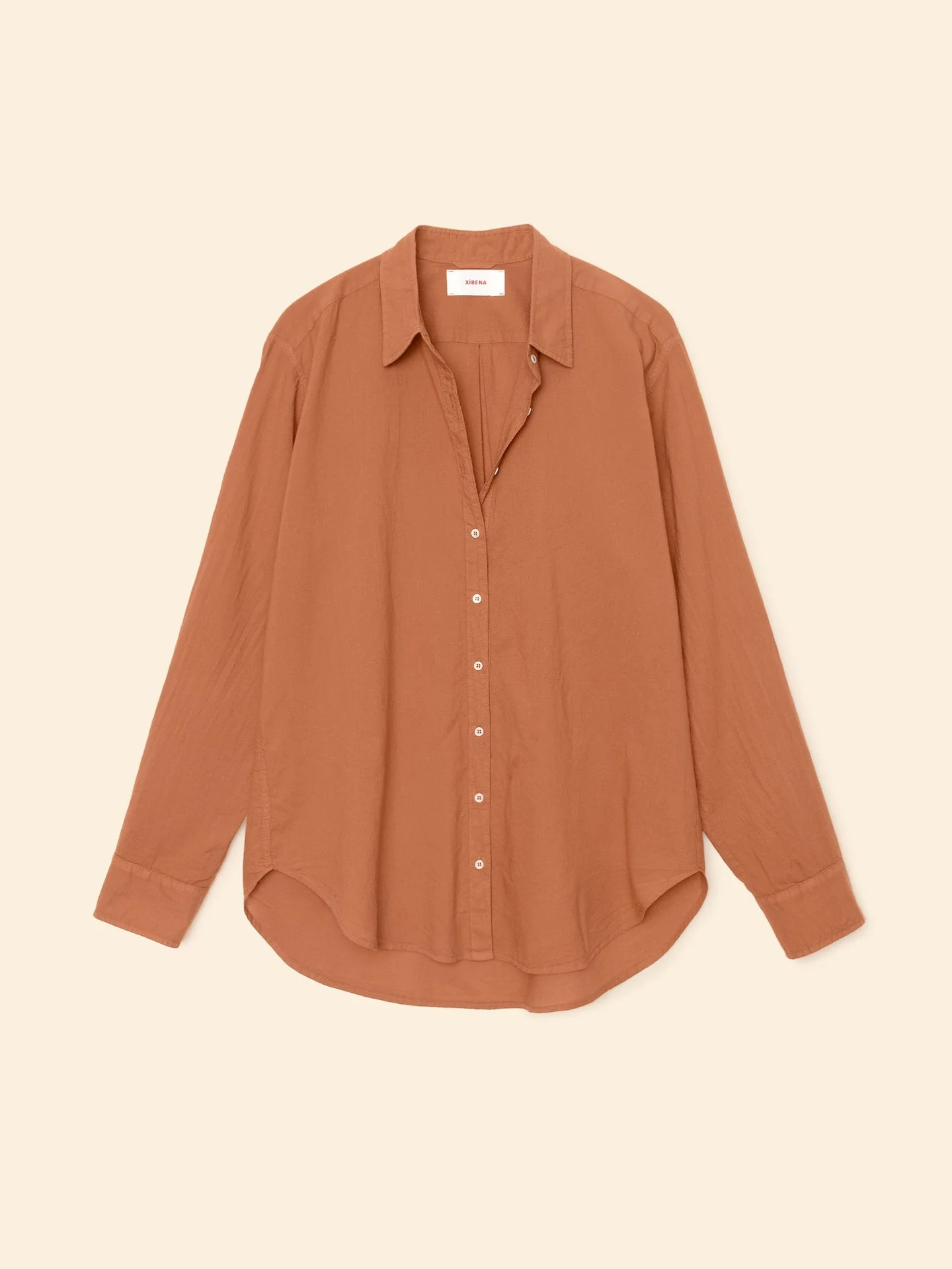 Xirena | Beau Shirt - Lightweight Cotton Poplin in Ginger - Image 3
