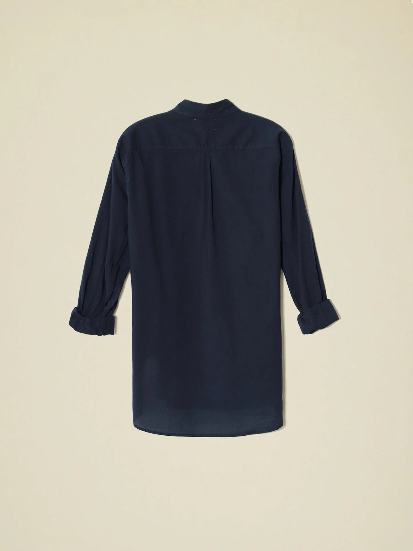 Xirena | Beau Shirt - Relaxed Cotton Poplin Shirt Navy - Image 4