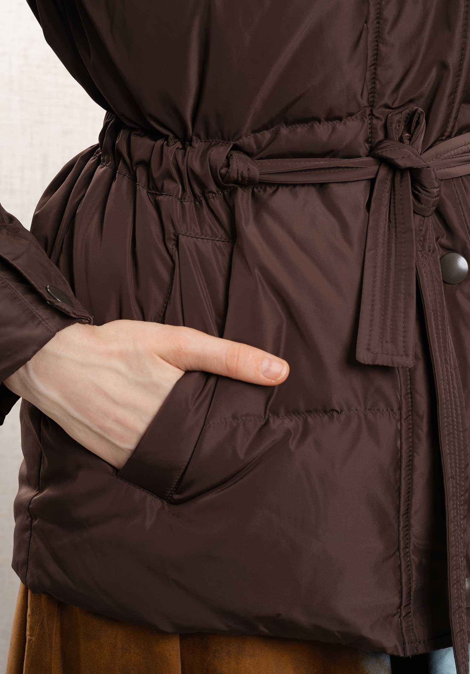 Yves Salomon | Quilted Down Jacket with Fox Fur Trim - Pepper - Image 5